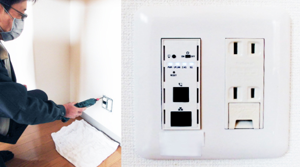 各部屋への配線